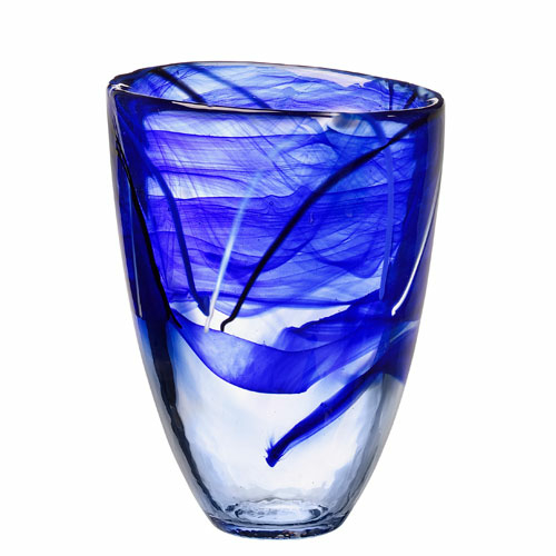 Kosta Boda 7041012 Contrast Vase - Blue