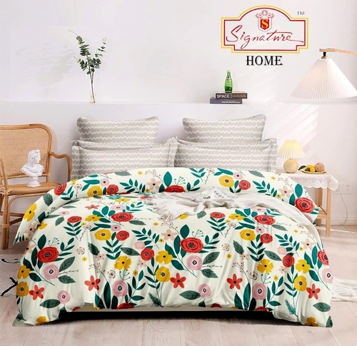 Double Bedsheet King Size 100% Cotton 210TC with 2 King Size Pillow