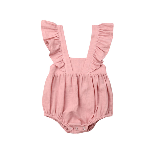Newborn Infant Baby Girls Bodysuits Overalls