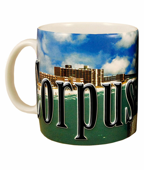 Americaware SMCRP01 Corpus Christi 18 oz Full Color Relief Mug