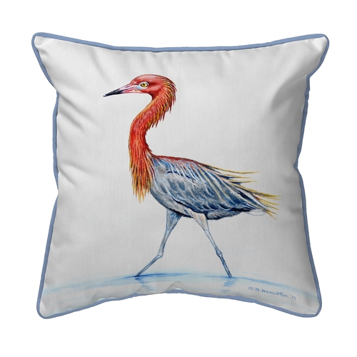 Betsy Drake SN820 11 x 14 in. Reddish Egret Small Pillow