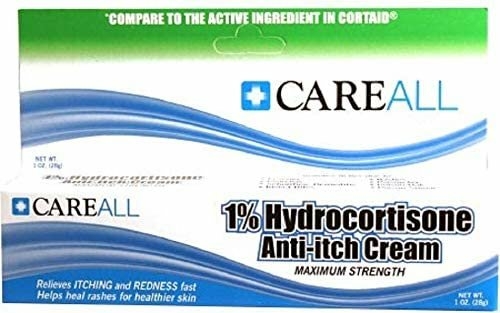 Itch Relief Cream. Case of 72 Tube cream 1 oz. with 1% Strength