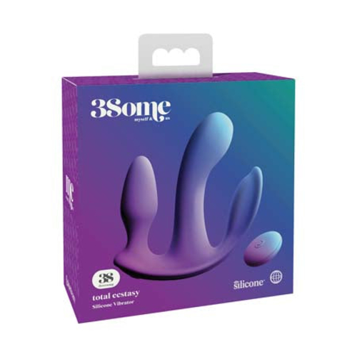 Pipedream 3Some Total Ecstasy Triple Stimulation Silicone Vibrator Pur