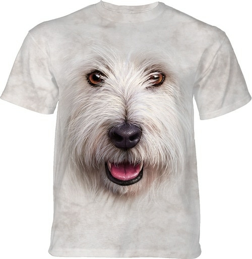 The Mountain 5465572 Grey Big Face Terrier Tri-Blends T-Shirt - Large