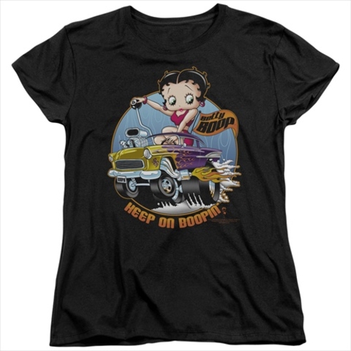 Boop-Keep On Boopin - Short Sleeve Womens Tee Tee, Black - Medium