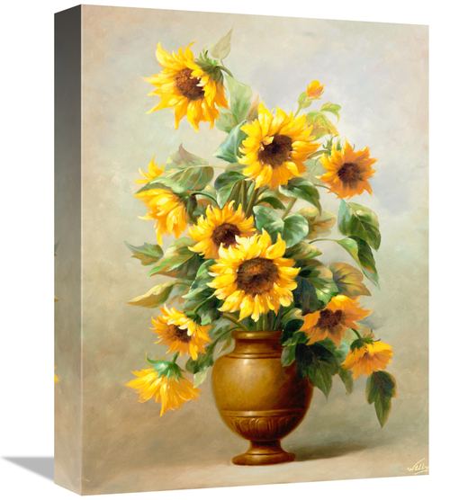 12 x 16 in. Sunflowers in Bronze II Art Print - Welby