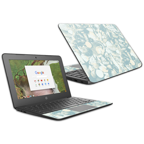 MightySkins HPCH11G6-Blue Seashells Skin for HP Chromebook 11 G6 11.6 