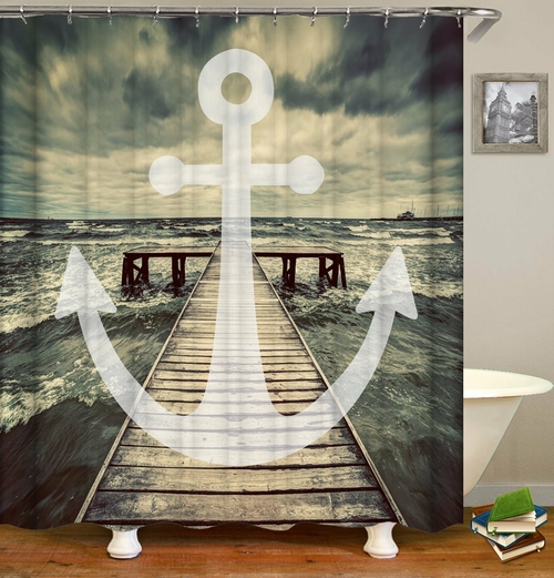 Stormy Ocean Shower Curtain