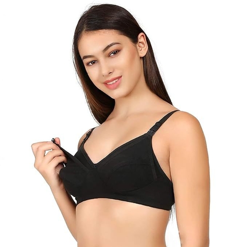 Women's Cotton Hosiery Non Padded Non Wired Maternity/Feeding Bra