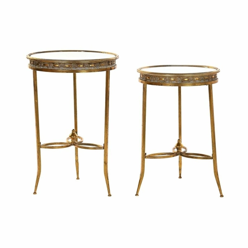 Set of 2 small tables DKD Home Decor Golden 40 x 40 x 61 cm