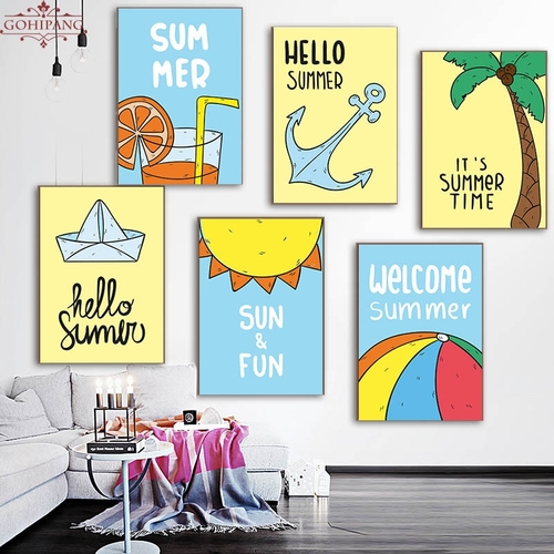 Cartoon Canvas Posters And Prints Beach