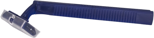 Disposable Razor, Twin-Blade, Blue Handle