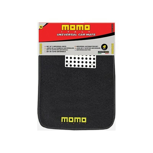 Car Floor Mat Set Momo 016 Universal Black/Red (4 pcs)