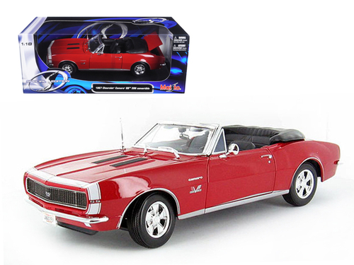 1967 Chevrolet Camaro SS 396 Convertible Red 1/18 Diecast Model Car by