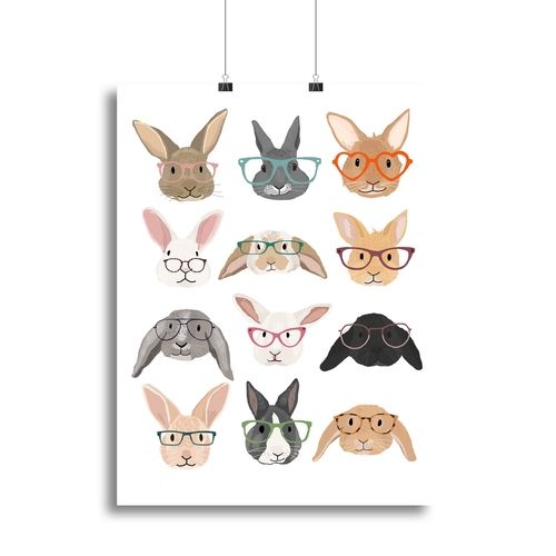 H Rabbits Canvas Print or Poster