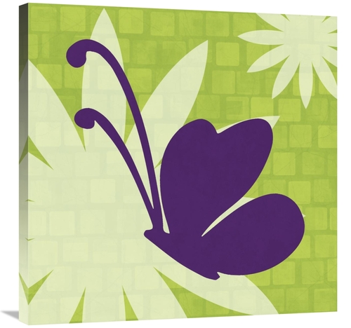 Global Gallery GCS-454898-3030-142 30 x 30 in. Bright Bugs - Butterfly