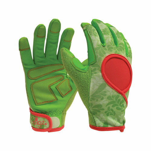 Digz 7503410 Womens Signature Synthetic Leather Gardening Gloves - Gre