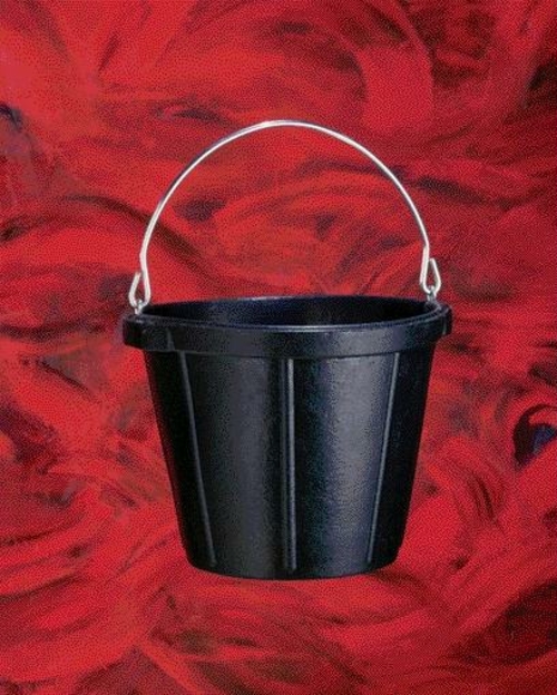 Fortex Industries Inc Rubber Pail- Black 10 Quart - N200  BLACK