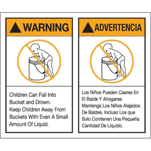 Tape Logic DL1284 5 x 6 in. - Warning Advertencia Label Set, Multi