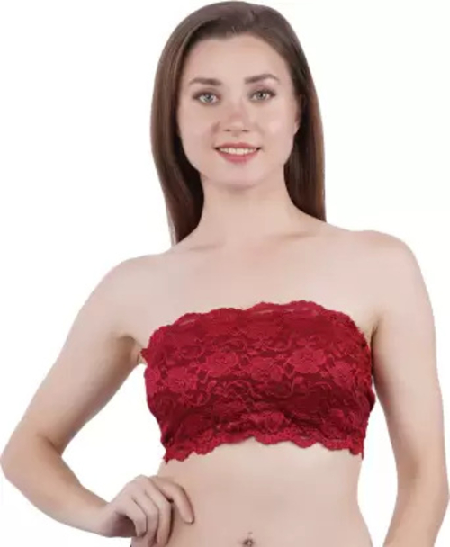 Women Tube Lightly Padded Bra (Maroon)