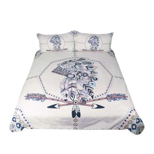 Indian Feathers Bedding Set Tribal Duvet Cover