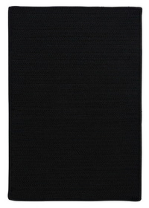 Colonial Mills Rug H031R024X120S Simply Home Solid - Black 2 ft. x 10 