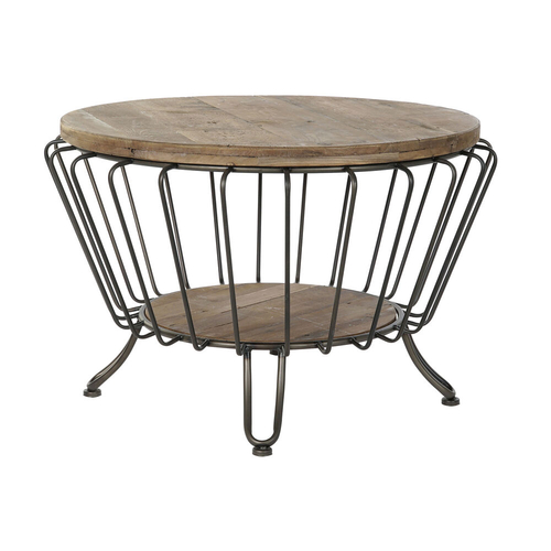 Centre Table DKD Home Decor Metal Pinewood (78 x 78 x 51 cm)