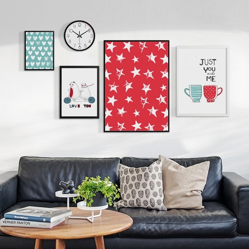 Simple Abstract Warm Love Canvas Painting