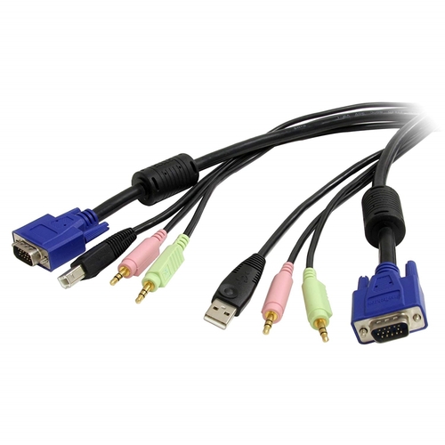6 ft. Integrated KVM Cable for VGA USB & Audio
