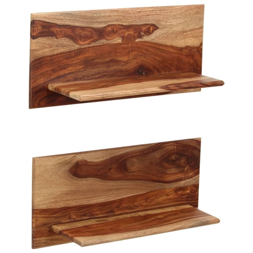 Wall Shelves 2 pcs 22.9"x10.2"x7.9" Solid Sheesham Wood