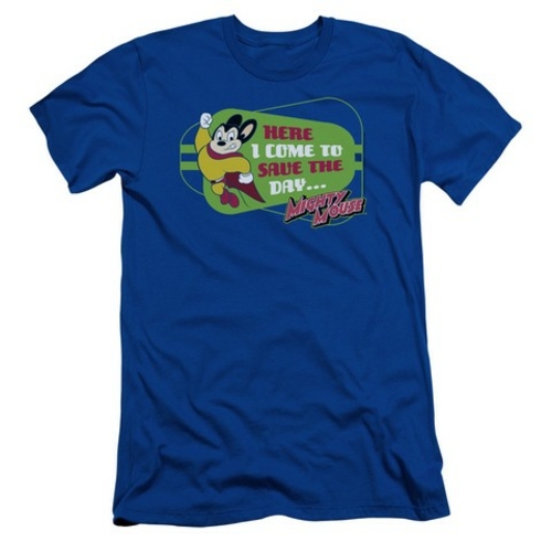 Trevco Mighty Mouse-Here I Come - Short Sleeve Adult 30-1 Tee - Royal-