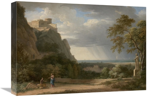 Global Gallery GCS-459985-22-142 22 in. Classical Landscape with Figur