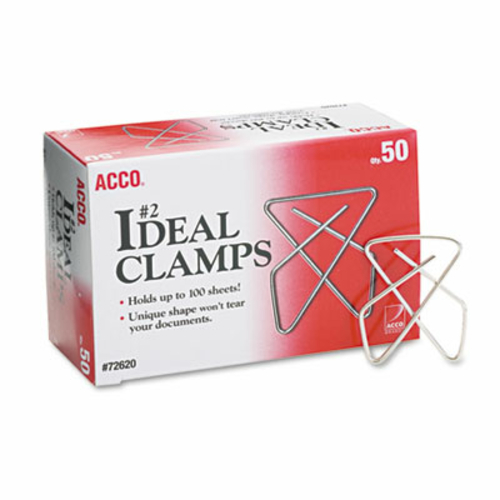 Acco A7072620B Ideal Clamps- Steel Wire- Small- 1.5 in. - Silver- 50-B