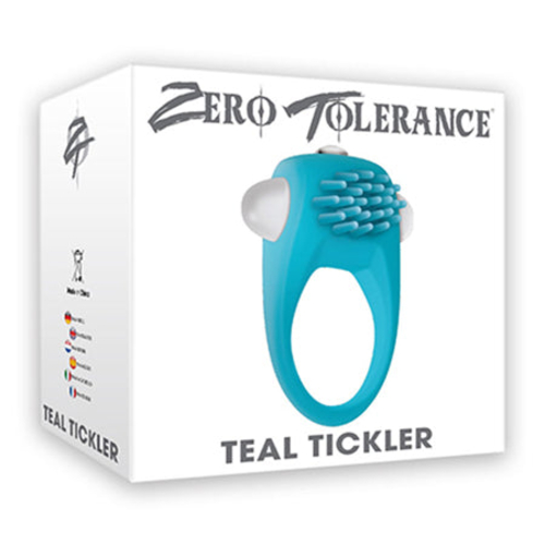 Zero Tolerance Teal Tickler Single-Speed Vibrating Silicone Cockring