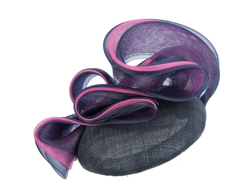 Designers navy & fuchsia pillbox fascinator