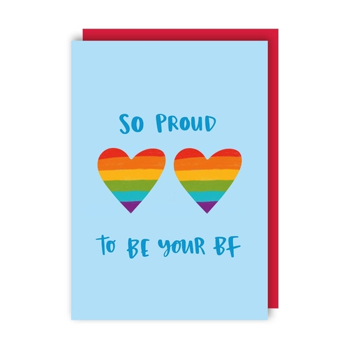 Proud Boyfriend Gay LGBTQ+ Card (Pack of 6)