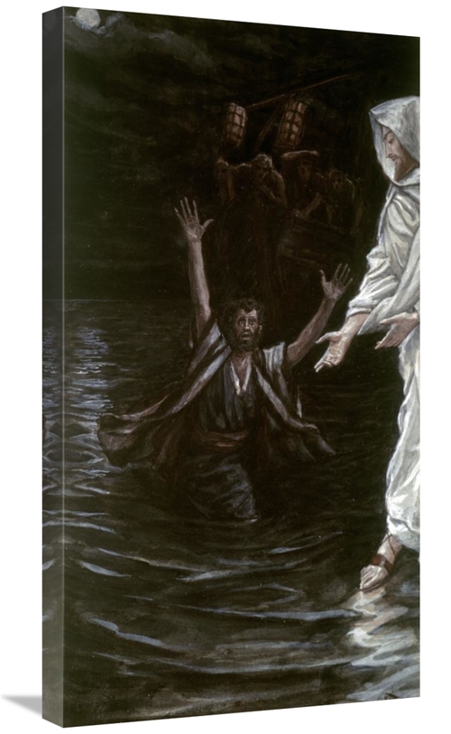 Global Gallery GCS-280459-30-142 30 in. Peter Walks on the Sea Art Pri