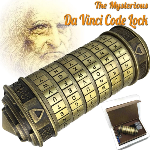 Handmade Metal Cryptex locks Leonardo da Vinci code toys