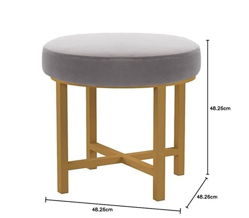 Metal Ottoman Pouffes for Sitting/Room Decor - Set of 2 Metal Puffy