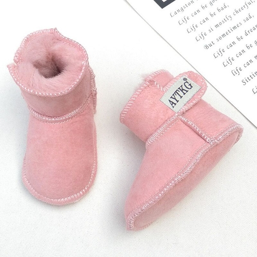 2019 Handmade Winter Snow Boots for Baby Leather