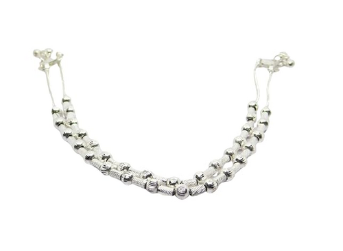 Women's Celestial Harmony Payal Silver Plated Anklet Pair Jewellery