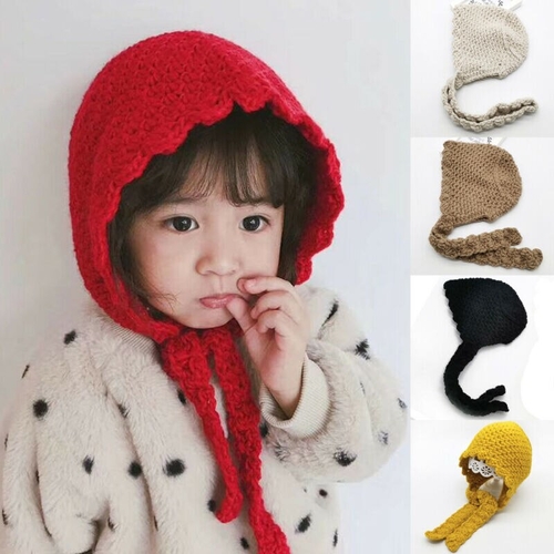 Baby Girl Winter Hats Newborn Kids Woolen Knit Hat