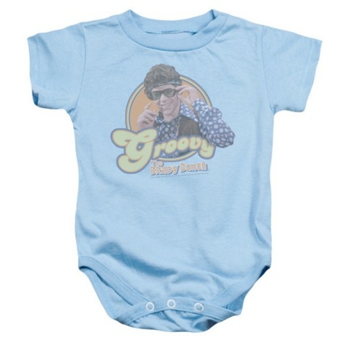Trevco Brady Bunch-Groovy Greg - Infant Snapsuit - Light Blue- Medium 