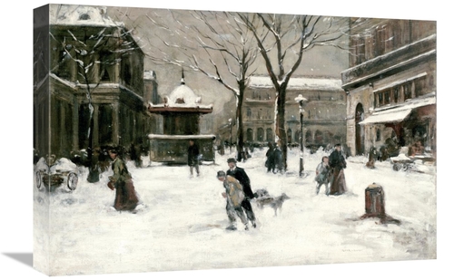 Global Gallery GCS-266780-22-142 22 in. A Winter Street Scene, Par