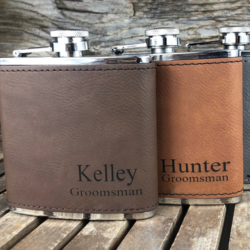 Groomsmen Flask Set Leather Hip Flask Flask For Wedding