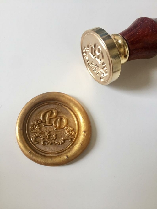 Main Calligraphy initials Wedding Wax Seal Stamp image