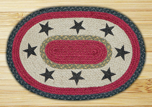 Earth Rugs 48-238S Stars Oval Placemat