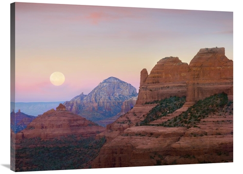 Global Gallery GCS-396419-3040-142 30 x 40 in. Moon Setting As Seen Fr