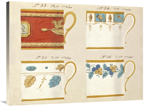 Global Gallery GCS-454918-3040-142 30 x 40 in. Quatre Tasses Du 1er Ch