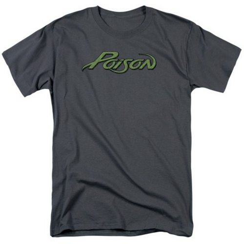 Trevco Poison-Logo Short Sleeve Adult 18-1 Tee, Charcoal - Small